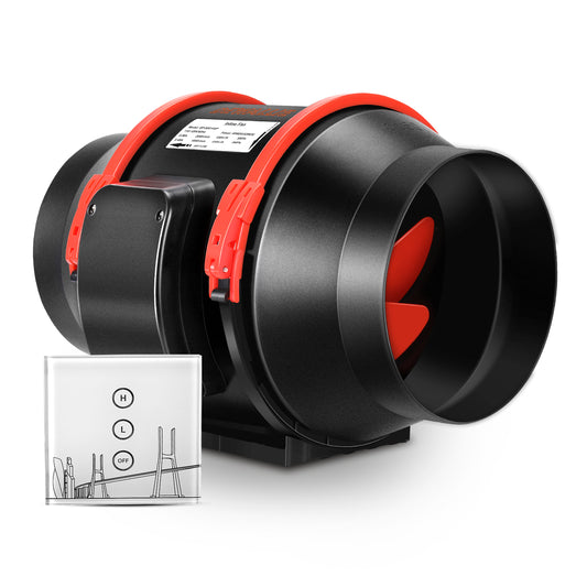 DEWALLIE 6 Inch Duct Fan Exhaust Fan for Laser Engraver