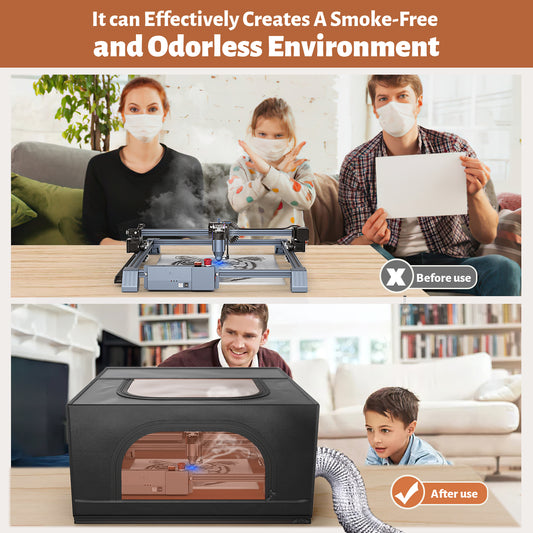 DEWALLIE Laser Engraver Enclosure 700x700x350mm for Most Laser Engraver