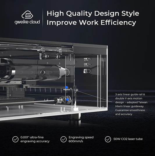 Gweike Cloud Laser Cutter & Engraver CO2 (50W) Basic