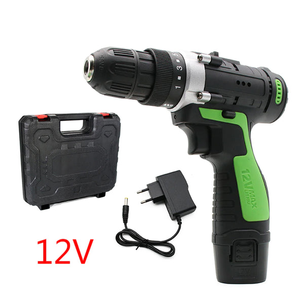 12V Max Electric Screwdriver Cordless Drill With 2 Battery