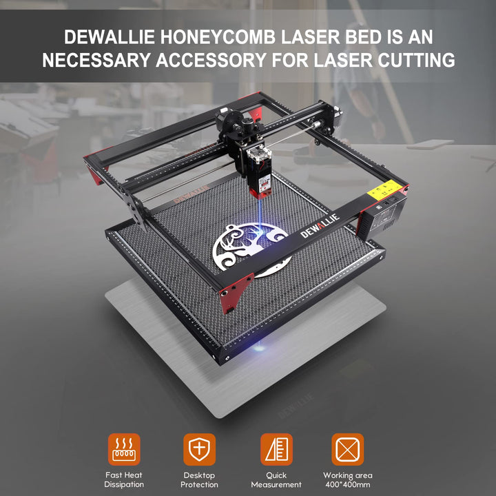 DEWALLIE Honeycomb Laser Bed 440x440x22mm For Engraver – MadeTheBest