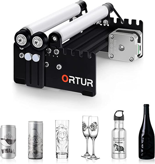 Ortur Yrr2.0 Y-Eje rotativo Roller para grabar objetos cilíndricos